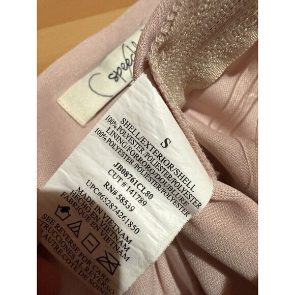 Speechless Womens Dress S Small Light Pink Sparkly V Neck Sleeveless Short - Picture 7 of 9